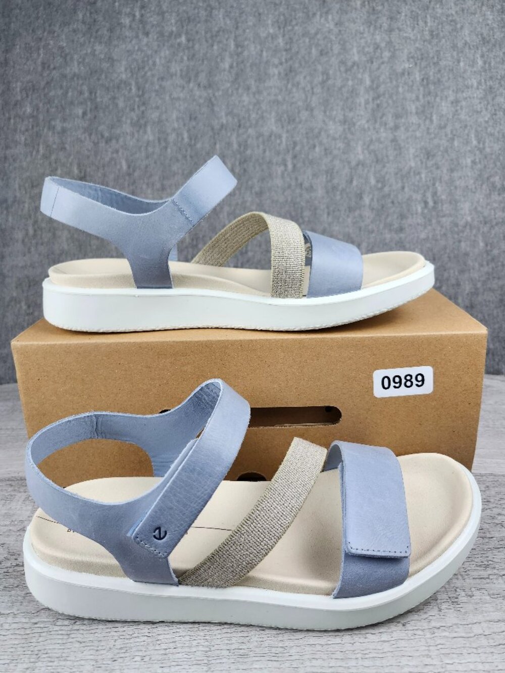 Ecco Flowt Dusty Blue Sandals Women 9-9.5 (EU40) ***Tried On**